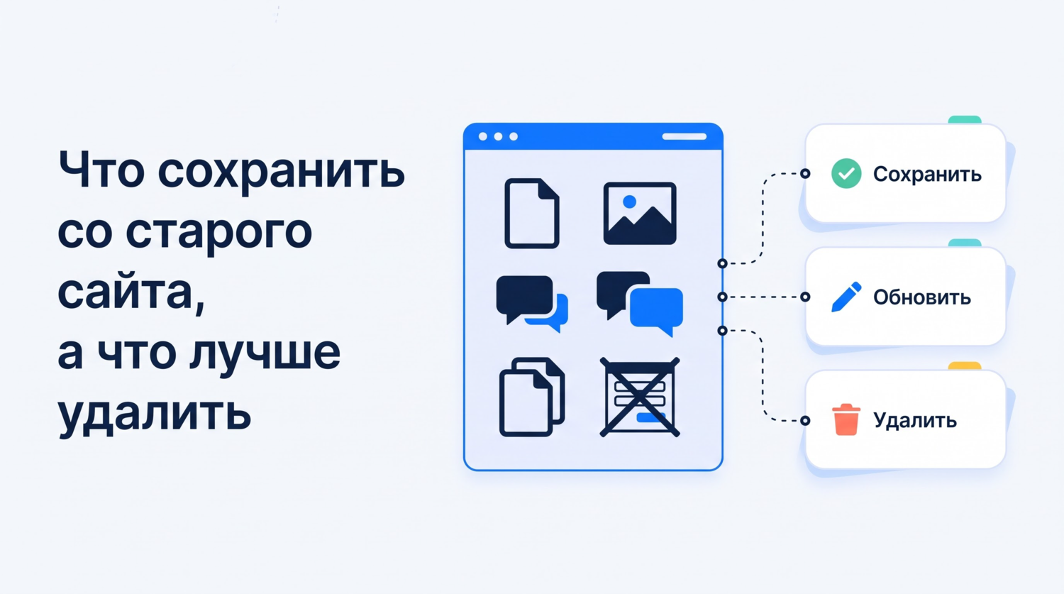 Что сохранить со старого сайта, а что лучше удалить при обновлении