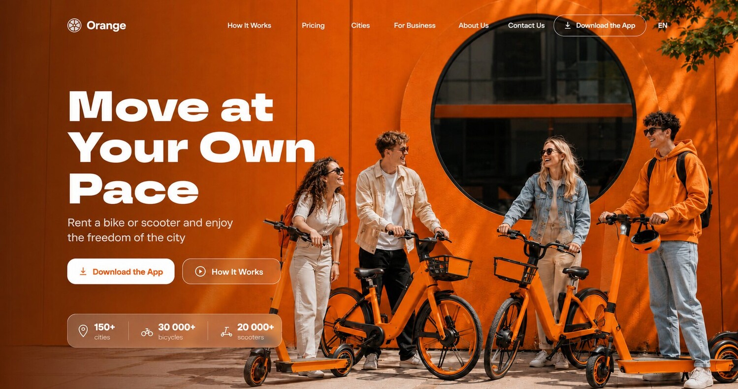 Website after an AI-powered redesign by uKit AI